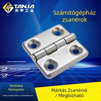 K118 Rejtett ajtózsanér, nehéz terhelés, rozsdamentes acél, síknyitású, ipari zsanér elektromos szekrényekhez