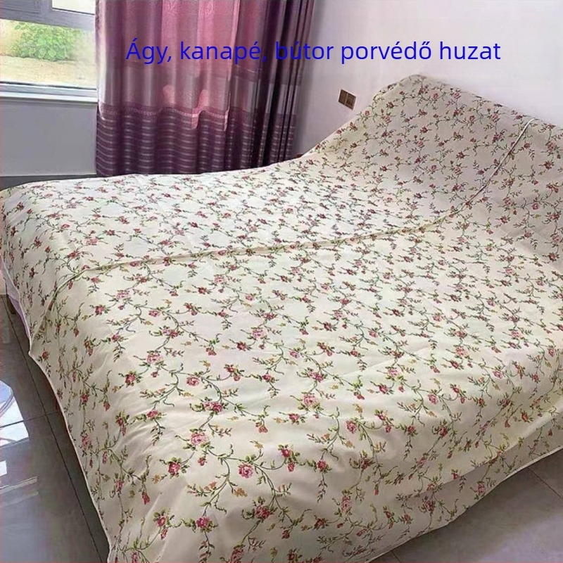 Ágy porvédő huzat teljes fedettséggel, porálló anyag