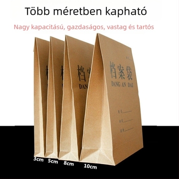 Kék kraftpapír A4 méretű fájl tasak, kötélzárással