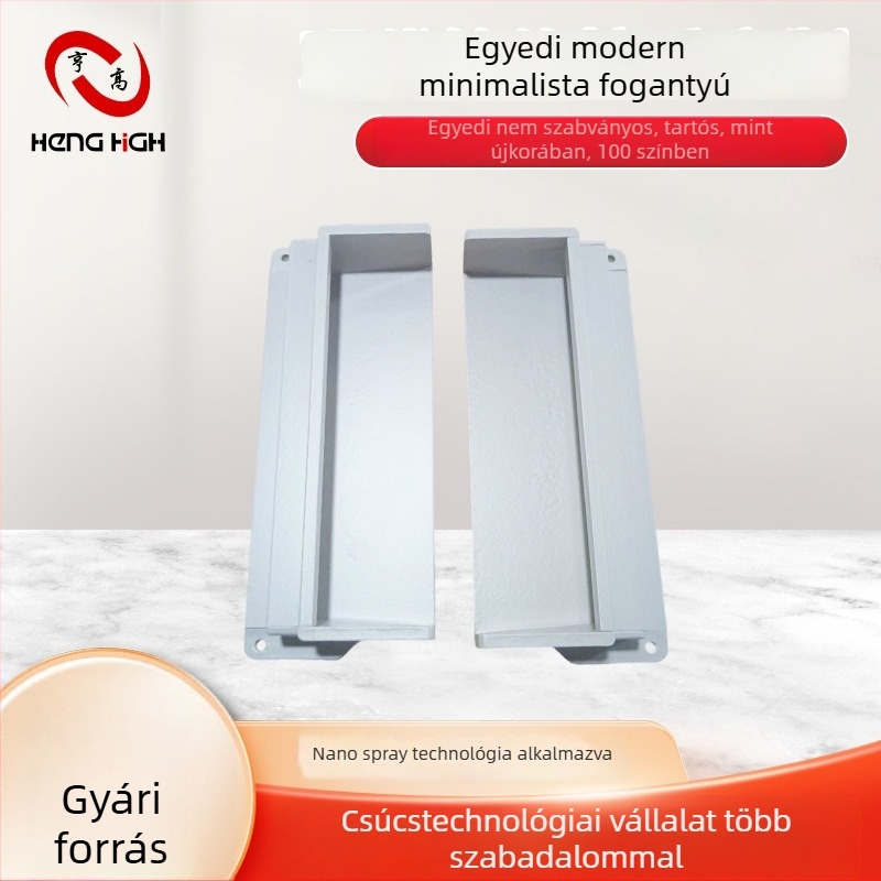 Y009 Modern minimalist egyszínű szekrény- és fiókfogó, beépíthető