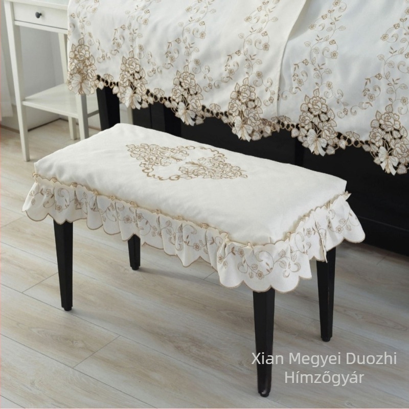 Zongorakalap, egyszerű, modern dizájn, áttört hímzés, porvédő, fél takaró