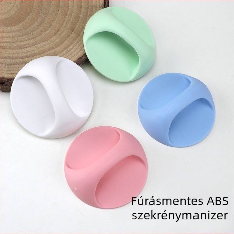 Fúrás nélküli ajtófogantyú ragasztós rögzítéssel; alkalmas szekrényekhez és üveg tolóajtókhoz