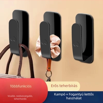 Fúrás nélküli, kétfunkciós fogantyúkampó – falra ragasztható konyhai kampó