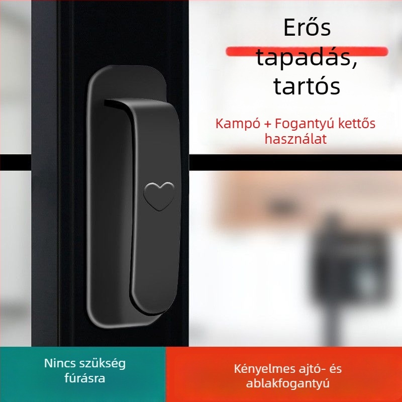 Fúrás nélküli, kétfunkciós fogantyúkampó – falra ragasztható konyhai kampó