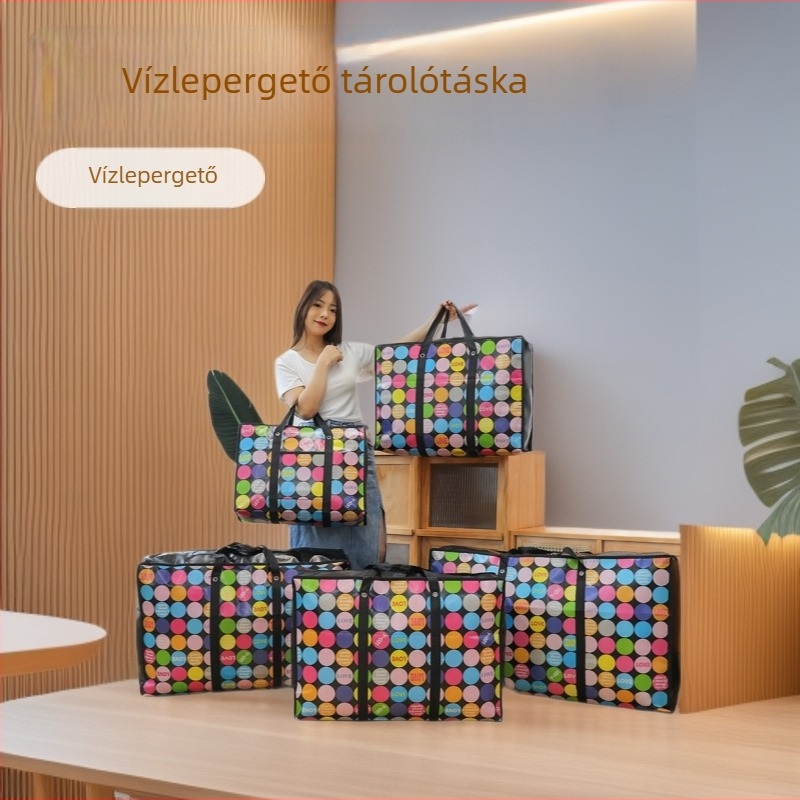 Megvastított nem szőtt anyagból készült paplan-tároló táska – többfunkciós csomagoló és költöztető táska