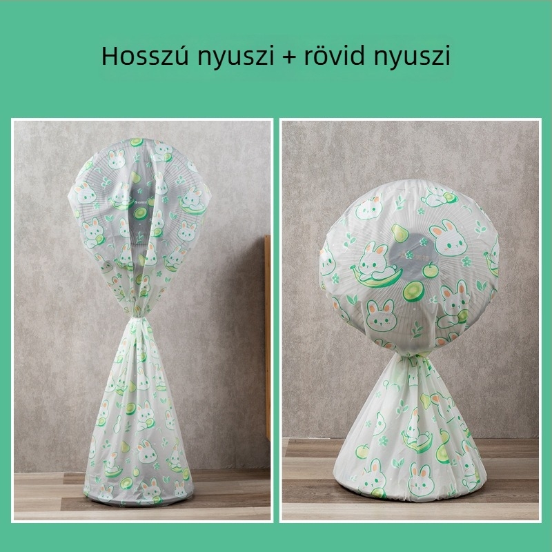 7708PVEA PVC kör alakú ventilátorvédő karikatúra macska és nyuszi dizájnnal
