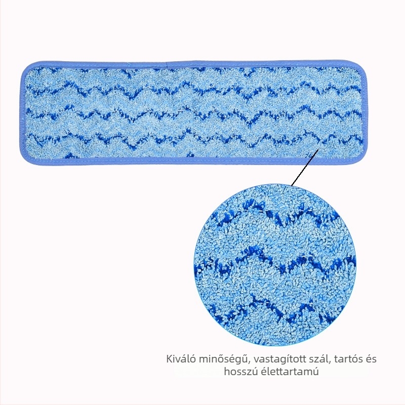 Lapos felmosó ultra-finom mikroszálas hullámos mintázatú szövettel, színkódolt rendszerrel, leválasztható és mosógépben mosható magas hőmérsékleten, otthoni használatra.
