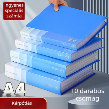 A4-es többszínű mappa beillesztett oldalakkal, 60 oldal kapacitás