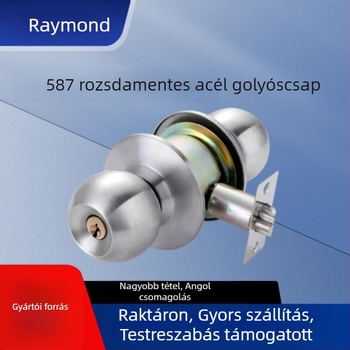 587 rozsdamentes acél gömbzár belső ajtókhoz rézzel bevont felülettel