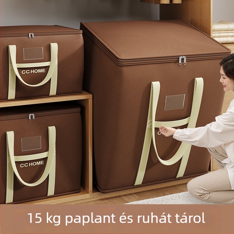 Tartós, vastag paplan-tároló táska, extra nagy kapacitással ruhák és paplanok számára