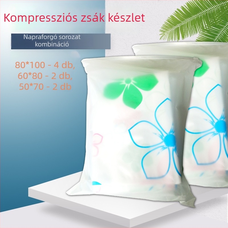 Napraforgó mintázatú vákuumos tömörítő zacskó készlet otthoni tároláshoz és utazáshoz