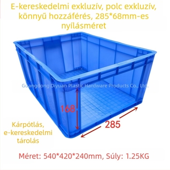 Nyitott keretes rendeződoboz polcra, e-kereskedelmi tárolódoboz, vastított és ütésálló, gyártósori logisztikai doboz, nagy kapacitás