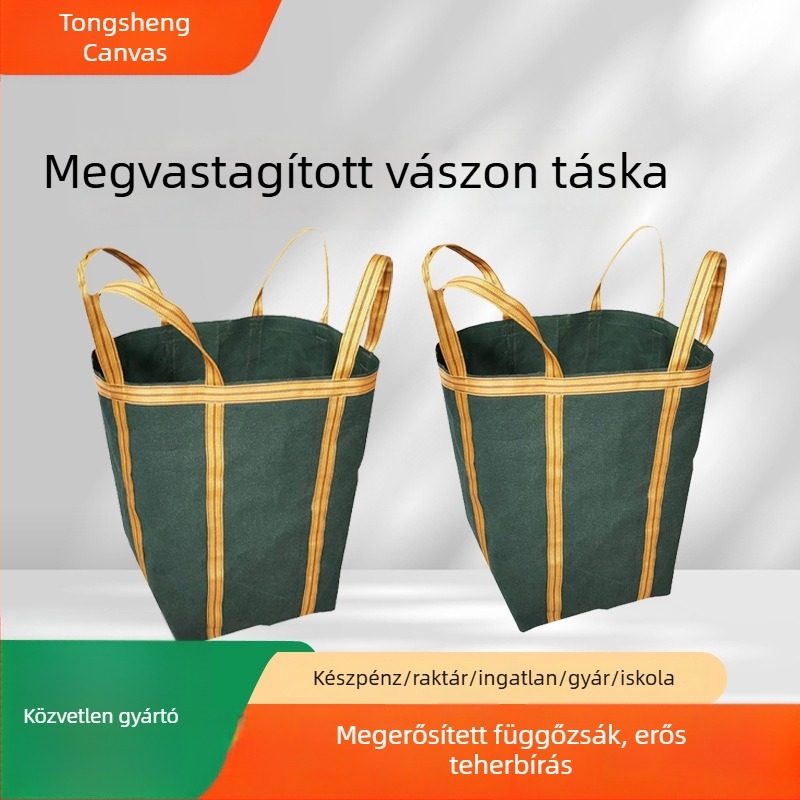 Vászon tonnás zsák, kopásálló, vastagított kivitel, építéshez, logisztikához és költöztetéshez