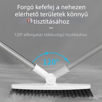 Hosszú nyelű padlóecset kemény sörtékkel, csempesorokra és fürdőszobai tisztításra, eléri a nehezen hozzáférhető sarkokat és a WC környékét.
