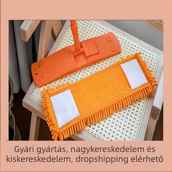 Lingyun teleszkópos vasrúddal, sokoldalú lapos felmosó textil borítással, levehető és mosható