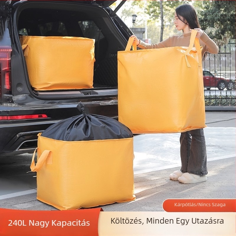 Nagy kapacitású költözési táskák, megerősített tároló táskák, poggyász és ruhák rendezői, kötött kígyóbőr mintázatú táskák