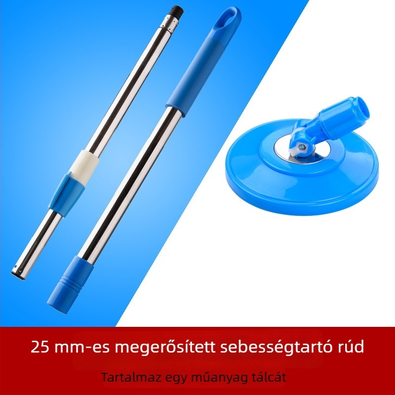 202-es rozsdamentes acélból készült teleszkópos, forgó mopnyél, kézi nyomással működő automatikus kinyomás