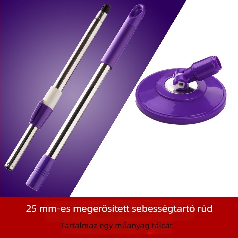 202-es rozsdamentes acélból készült teleszkópos, forgó mopnyél, kézi nyomással működő automatikus kinyomás