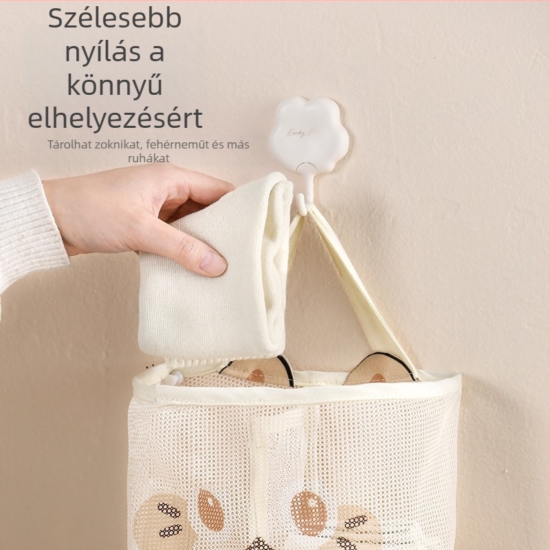 Zoknik és fehérneműk tárolására szolgáló függő textiltároló – hálószobába való falra akasztható rendező