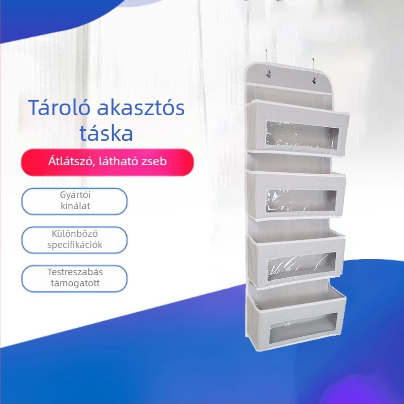 Nem szőtt anyagból készült függő tároló táska – hálószoba, ajtó/ablak és ruhásszekrény számára