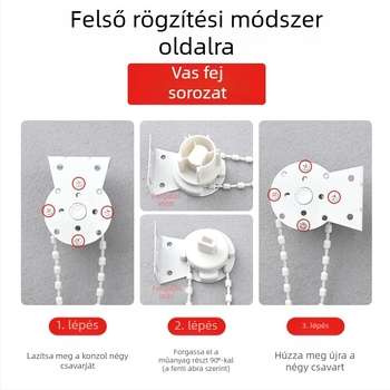 Golyós láncú redőny kiegészítők, megerősített vasfej, vastagodott húzózsinór, görgős emelőmechanizmus és redőnyökhez tartó készlet