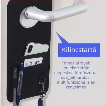 Ajtó kilincs tároló táska – falra szerelhető, többfunkciós