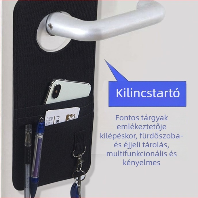 Ajtó kilincs tároló táska – falra szerelhető, többfunkciós