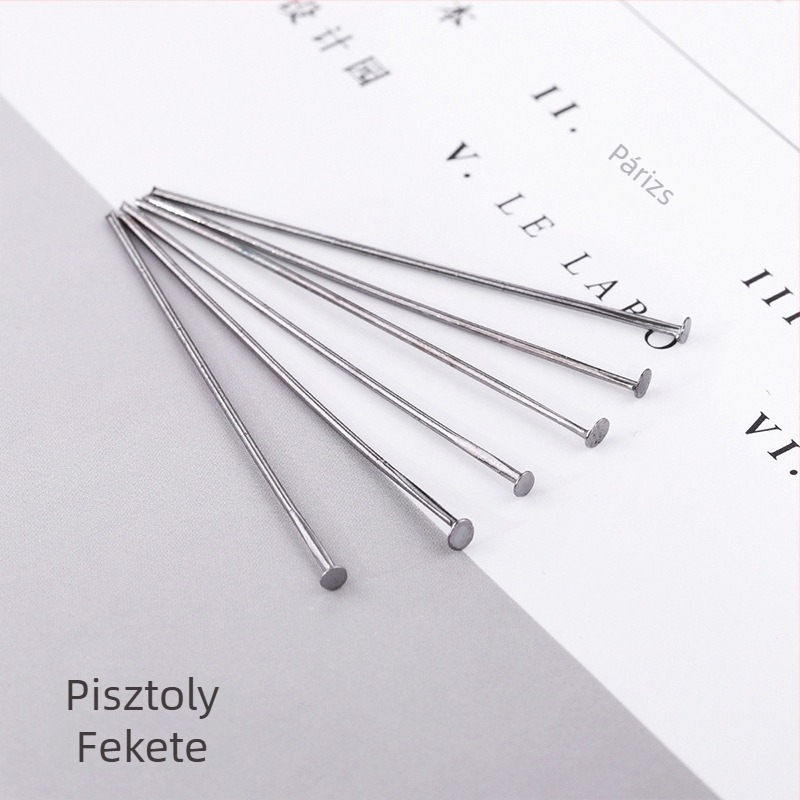 T-alakú lapos aljú ékszertű, vasból, elektroplatált, DIY kiegészítő, 200 g csomag
