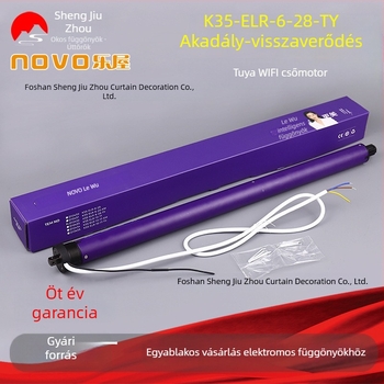 K35-ELR-6-28 visszapattanó csőmotor elektromos függönyökhöz, X-Graffiti, NOVO Le House