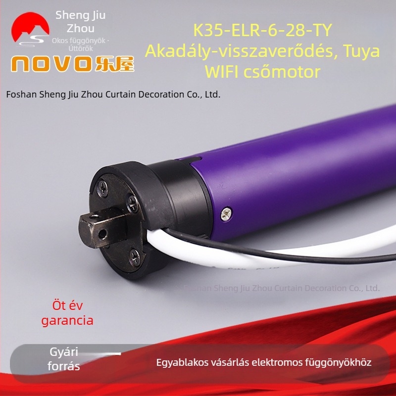 K35-ELR-6-28 visszapattanó csőmotor elektromos függönyökhöz, X-Graffiti, NOVO Le House