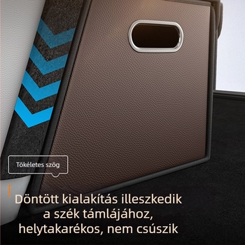 Diamantmintázatú csomagtartó rendező doboz mágneses záródással, nagy kapacitású autós tároló, összecsukható