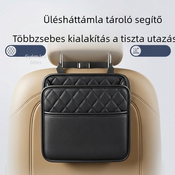 Bőr autó hátsó üléshez és csomagtartóhoz való tároló táska, belső szemetes
