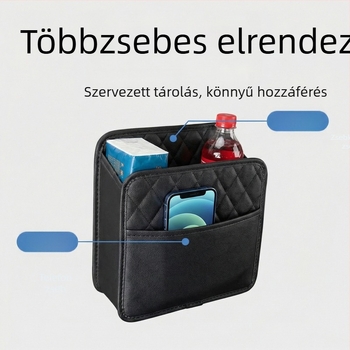 Bőr autó hátsó üléshez és csomagtartóhoz való tároló táska, belső szemetes