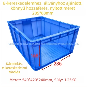 Nyitott felső tároló doboz, egymásra tehető rendező doboz, téglalap alakú