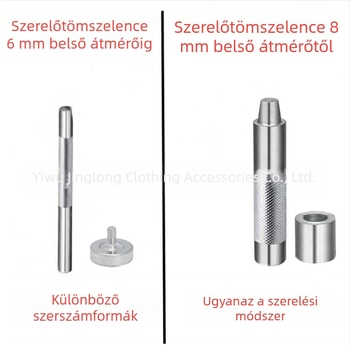 Kézi bőrszemlyukasztó – lyukasztó eszköz bőrökhöz és fém szemek DIY készlet