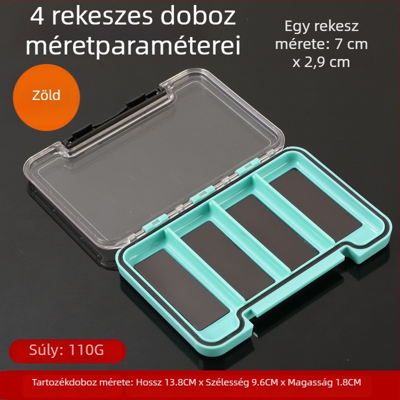 Kültéri horgász kellékek tároló doboza - vékony, vízálló, mikro-mágneses, többfunkciós szervező