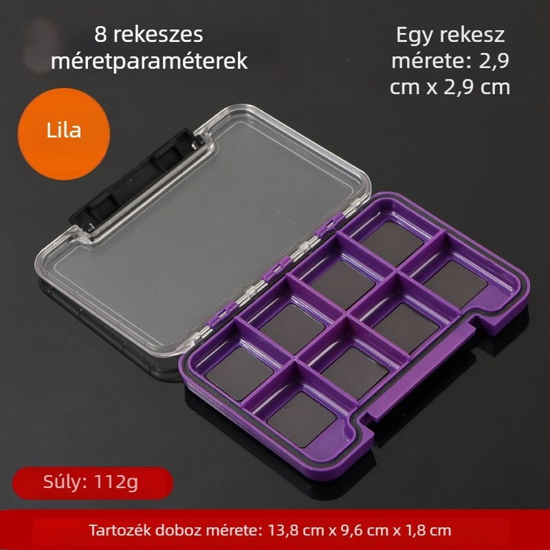 Kültéri horgász kellékek tároló doboza - vékony, vízálló, mikro-mágneses, többfunkciós szervező