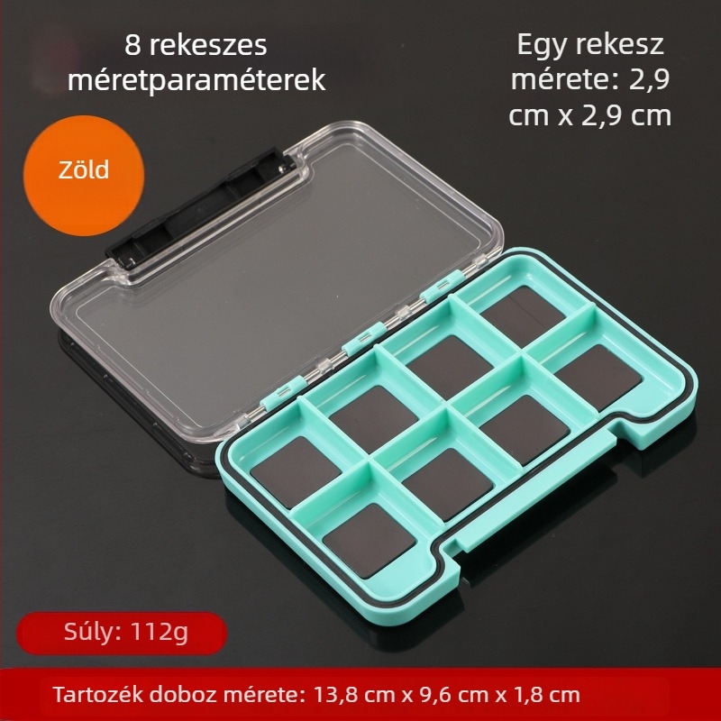Kültéri horgász kellékek tároló doboza - vékony, vízálló, mikro-mágneses, többfunkciós szervező
