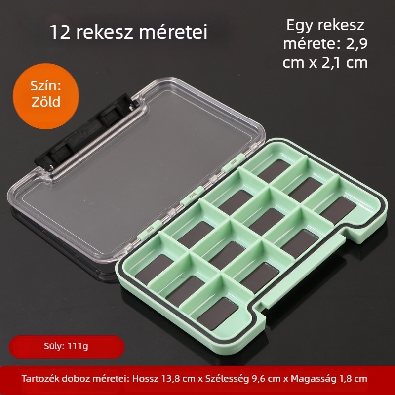 Kültéri horgász kellékek tároló doboza - vékony, vízálló, mikro-mágneses, többfunkciós szervező
