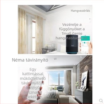 Masszív elektromos függöny római rúd pályával, okos vezérlés Xiao AI-vel