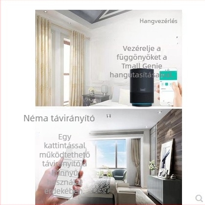 Masszív elektromos függöny római rúd pályával, okos vezérlés Xiao AI-vel