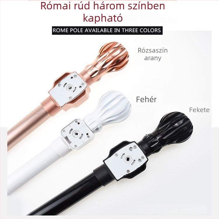 Masszív elektromos függöny római rúd pályával, okos vezérlés Xiao AI-vel