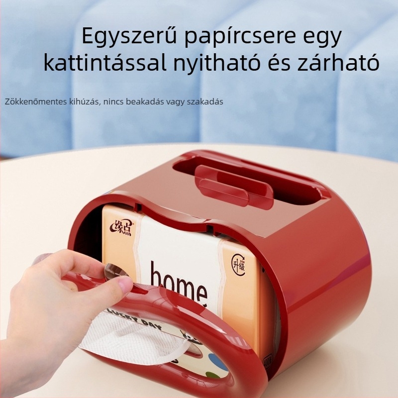 Nappalihoz vörös alma alakú zsebkendősdoboz – magas minőségű, multifunkcionális tároló, aranyos, modern dizájn