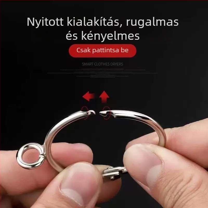 Függönynyitó gyűrű állítható fémbak kampóval – kör alakú zár és akasztógyűrű római rúdhoz
