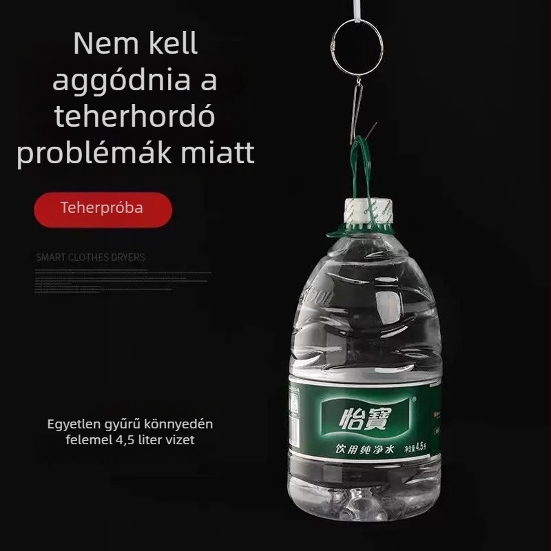 Függönynyitó gyűrű állítható fémbak kampóval – kör alakú zár és akasztógyűrű római rúdhoz