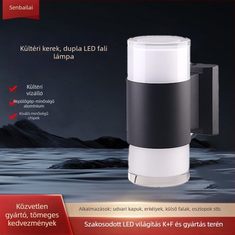 Kültéri LED falikar – vízálló kivitel, udvarra, teraszra és erkélyre