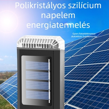 Napelemes kültéri falmosó lámpa, vízálló kert- és udvarvilágítás, külső falakhoz és tájvilágításhoz