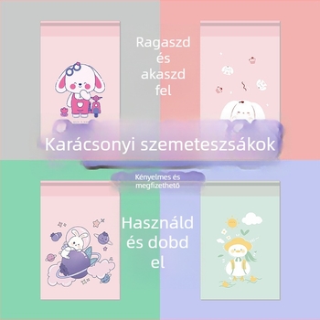Tapadós szemeteszsák autó belső téréhez és íróasztalhoz, aranyos diák dizájn