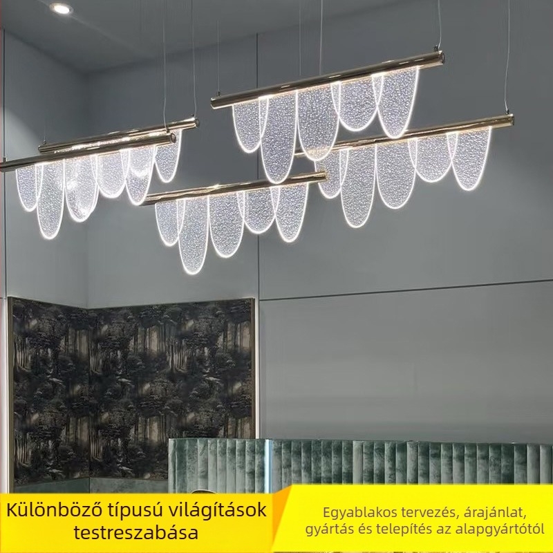 Üvegcsillár egyedi, nem szabványos, modern minimalista stílusban