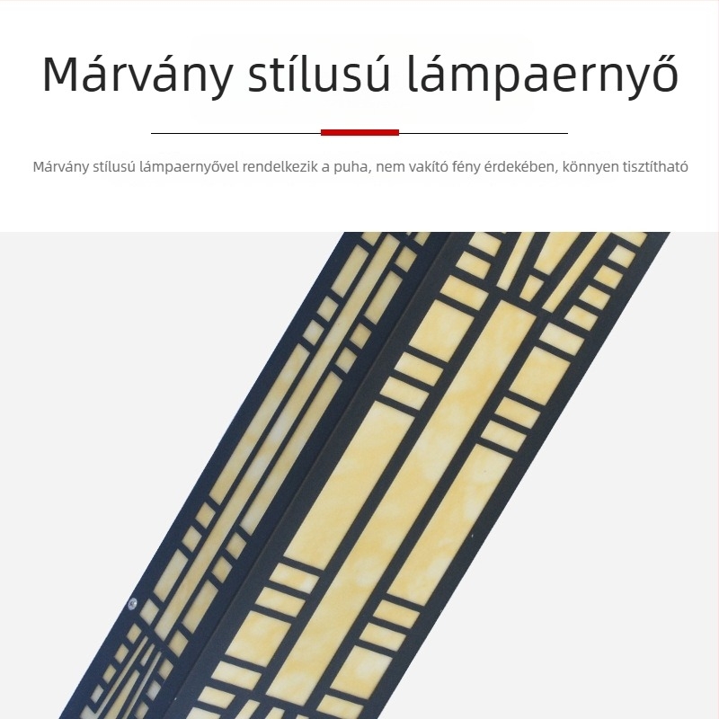 Kültéri falikar műmárvány hatású felülettel, vízálló külső világítás villa homlokzatára és tájépítéshez